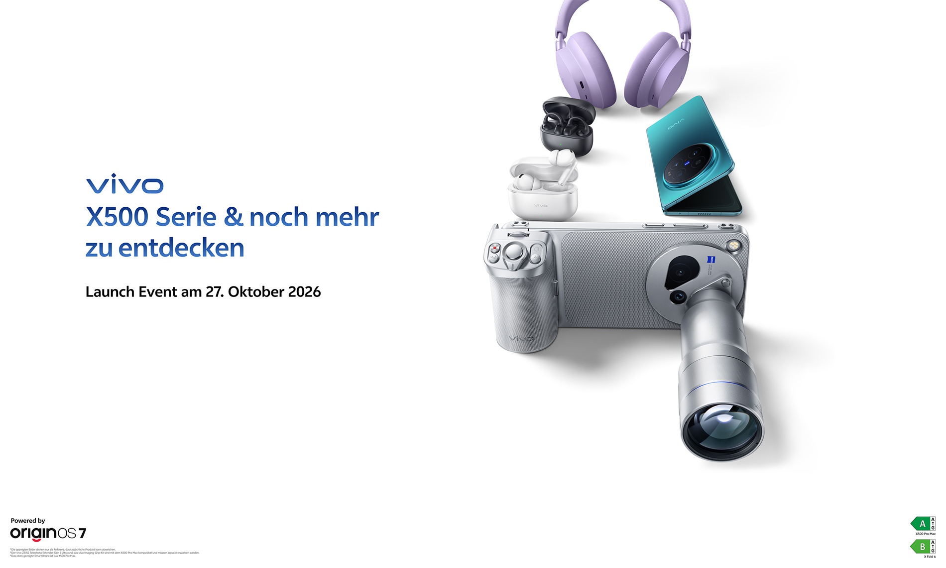 vivo präsentiert X500-Serie mit Next-Level-Kameratechnik in China und bestätigt Europa-Launch der Pro-Modelle für den 27. Oktober