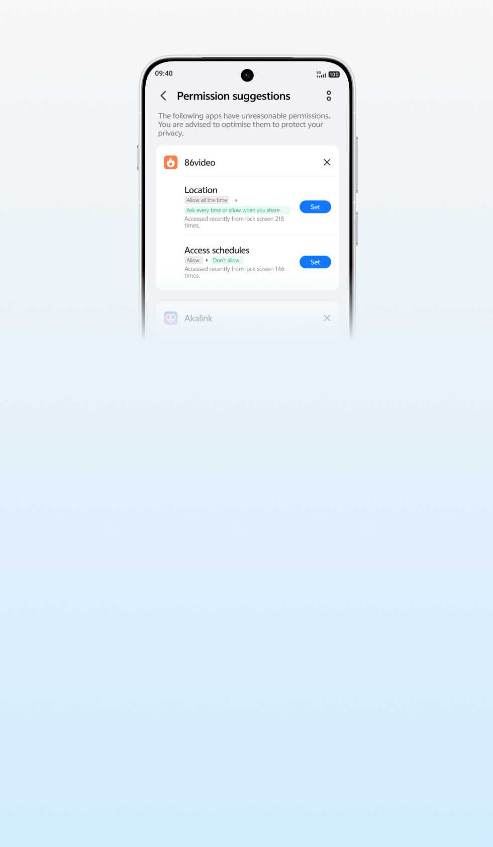 vivo OriginOS 7 with Permission suggestions