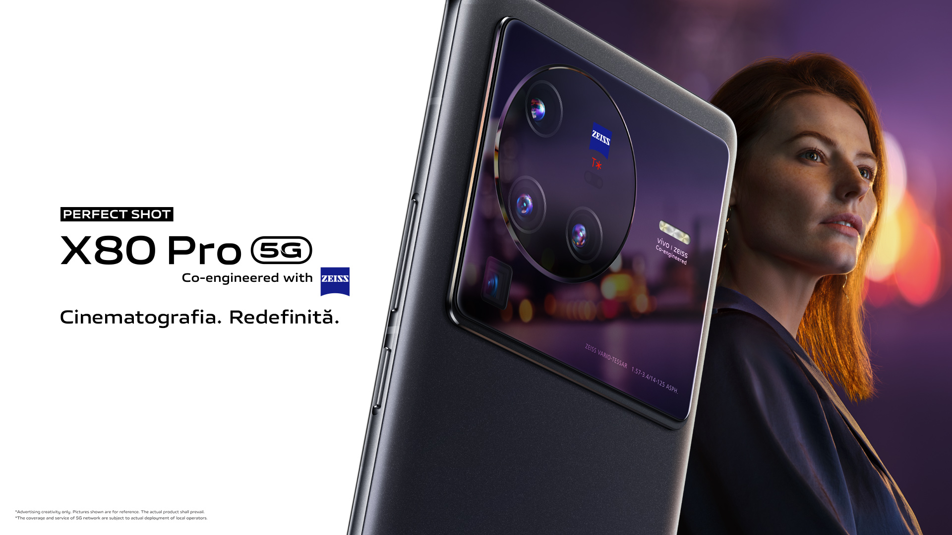Telefon mobil Vivo X80 PRO, Dual SIM, 12GB RAM, 256GB, 5G, Cosmic