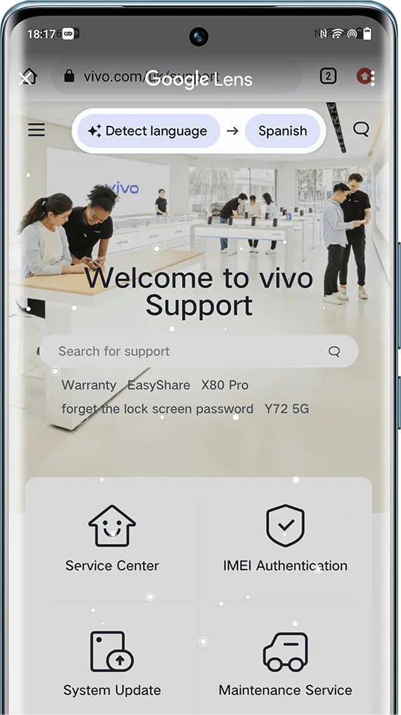 vivo v29 one-tap translation EU