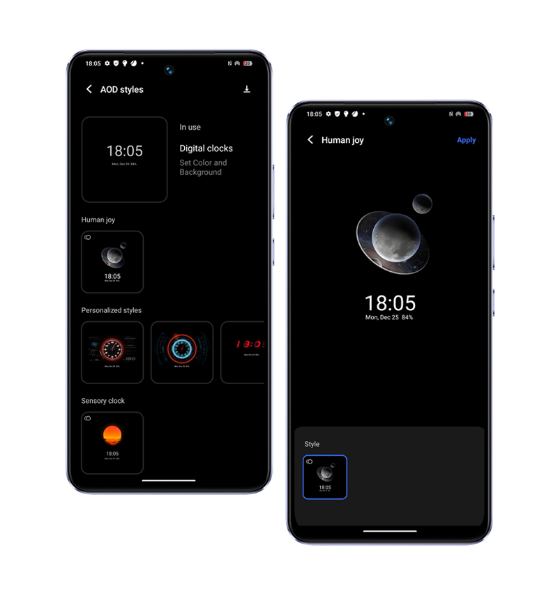 vivo V40 SE 5G con funzioni di personalizzazione funtouch os 14: stili sempre su schermo