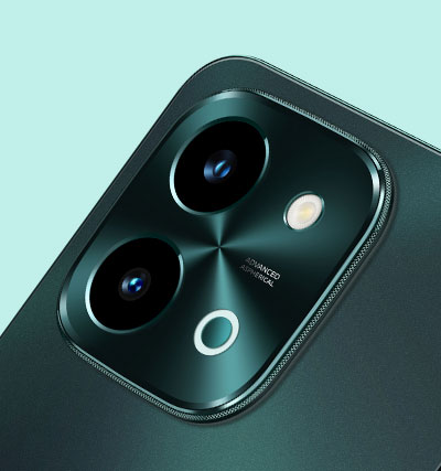 vivo Y28 agate green con luce dinamica