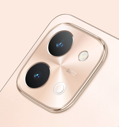 vivo Y28 gleaming orange con luce dinamica