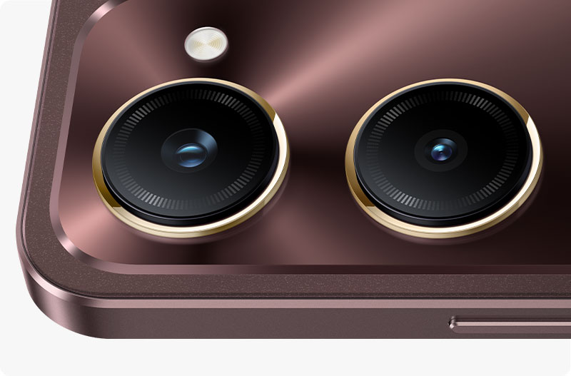 vivo Y28s 5G con un acabado dorado