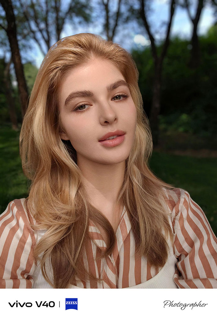 foto campione scattata con vivo V40 con tecnologia di modellazione facciale AI