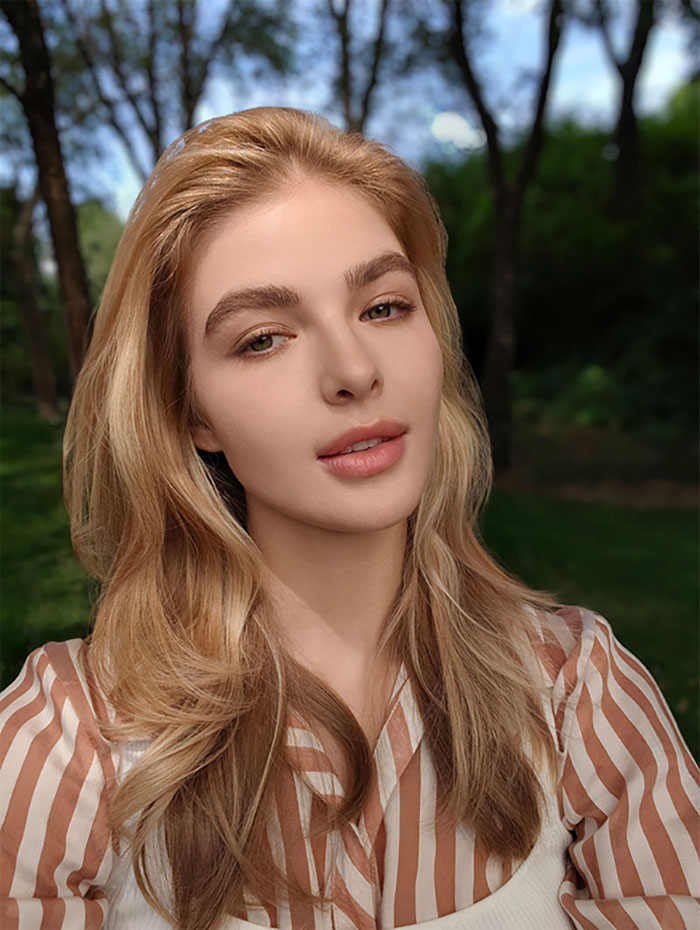 foto campione scattata con vivo V40 con tecnologia di modellazione facciale AI