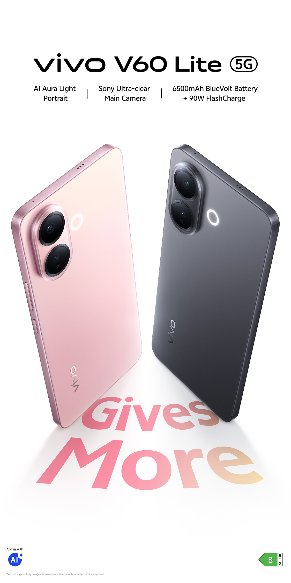 vivo V60 Lite 5G - Slim Design, Dimensity 7360-Turbo, 6500mAh