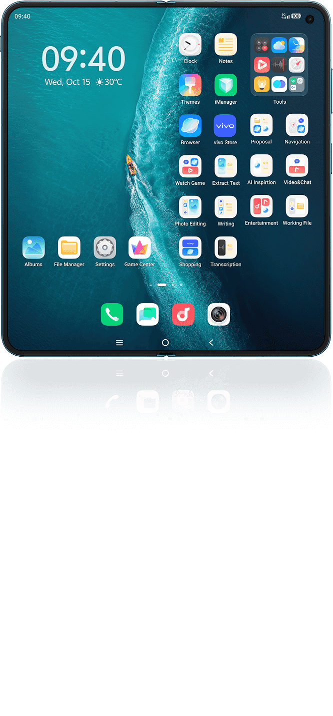 vivo X Fold6 with save workbench combination feature