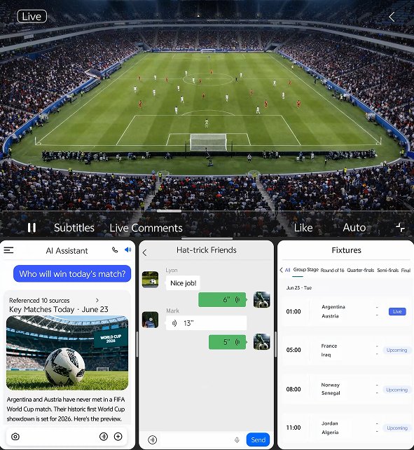 vivo X Fold6 with sports multi-split screen