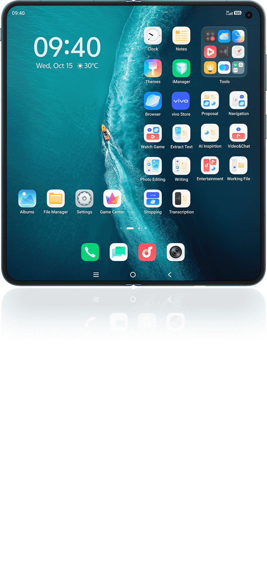 vivo X Fold6 with save workbench combination feature