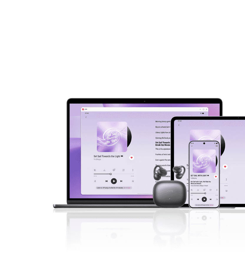 vivo Buds Clip with tri-device connectivity