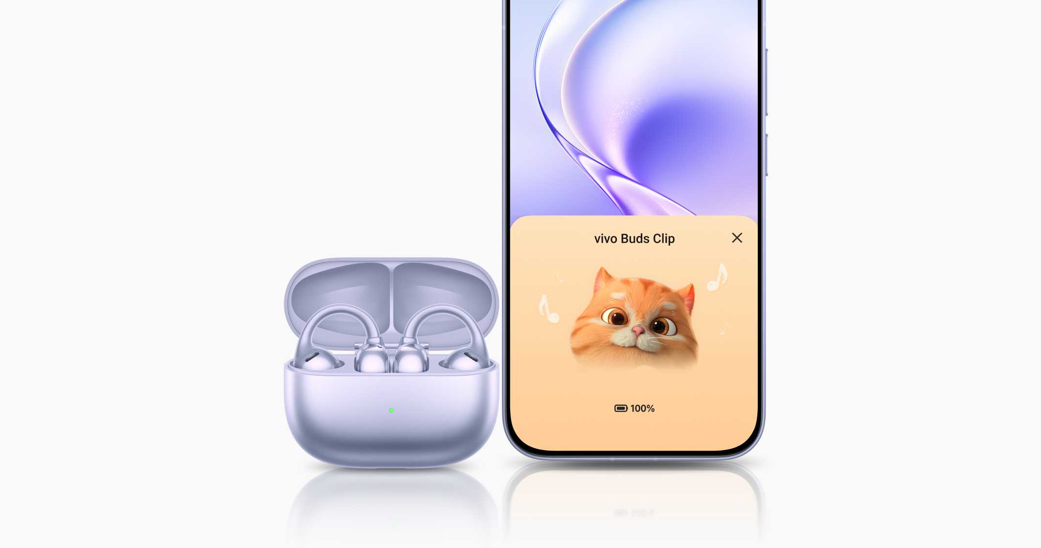 vivo Buds Clip with pet theme pop-ups
